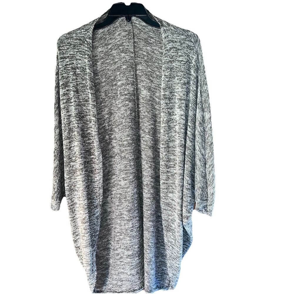 Rolla Coster Womens Knit Cardigan Sweater 3/4 Sleeve Heathered Green Medium